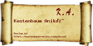 Kestenbaum Anikó névjegykártya