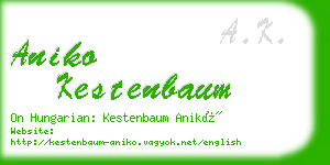 aniko kestenbaum business card